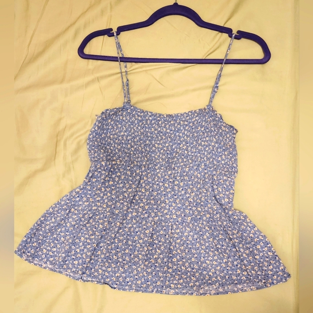Paper Crane Floral Ruffled tank top